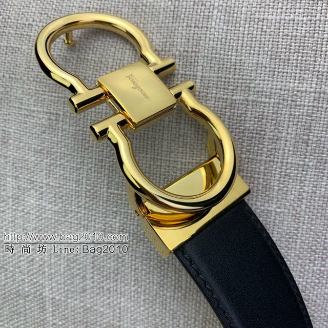 菲拉格慕男士皮帶 Ferragamo雙面牛皮紋理腰帶  jjp1914